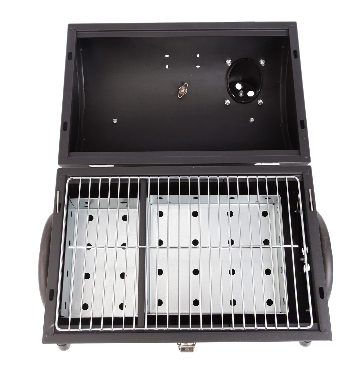 Charcoal Grill with Chimney and Temperature Gauge