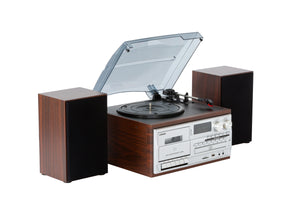Brown Wood-pattern Audio Home Entertainment System