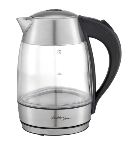 1.7 Litre Glass Kettle with 360 degrees Rotational Base.