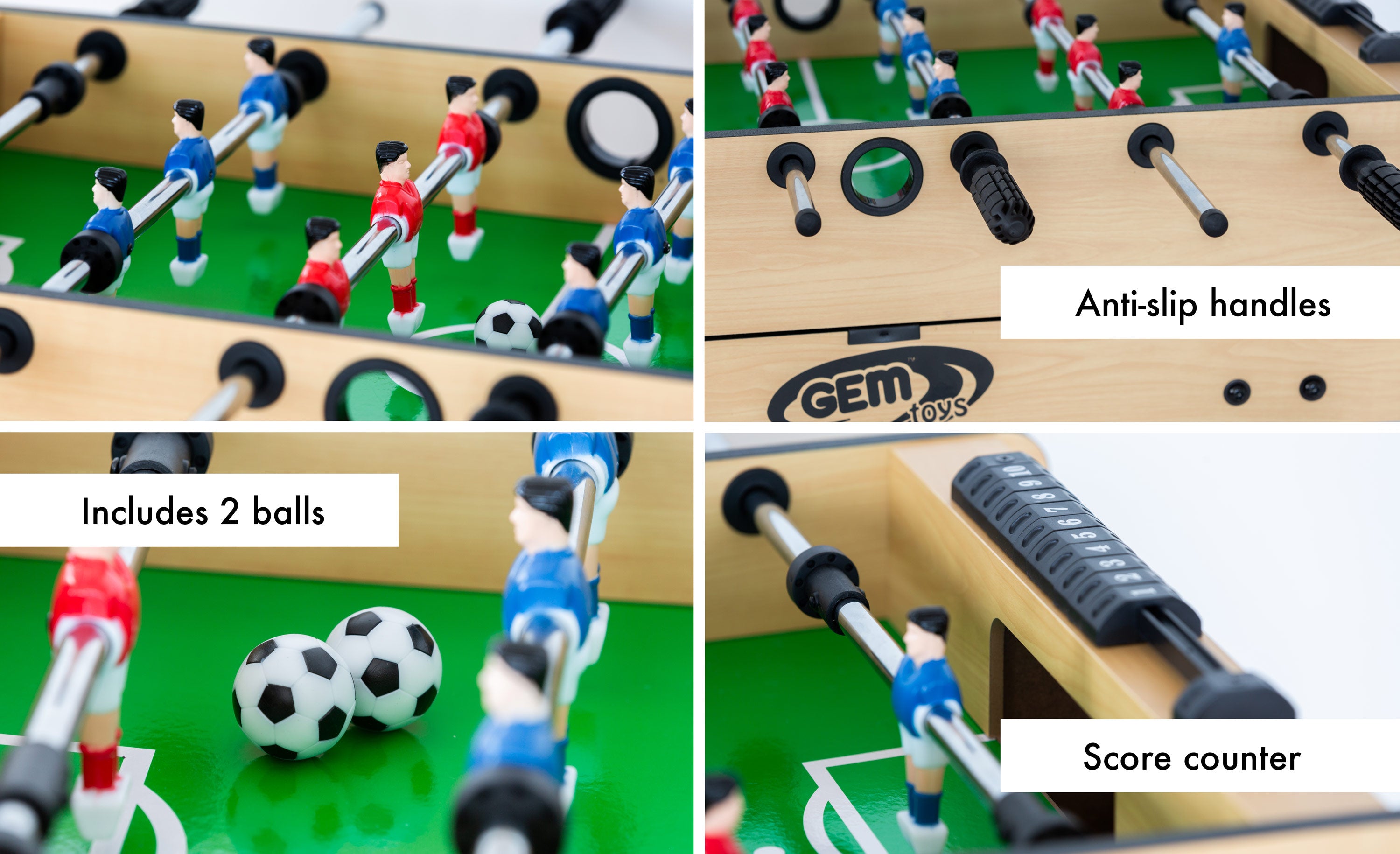 4in1 Games Soccer, Table Tennis, Slide Hockey and Billiard Table