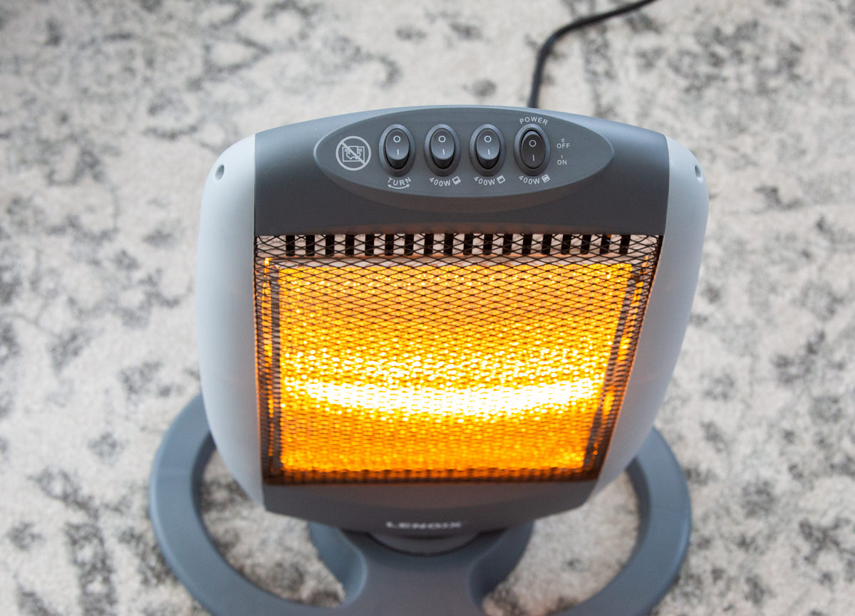 1200W Halogen Heater with Wide Angle Oscillation