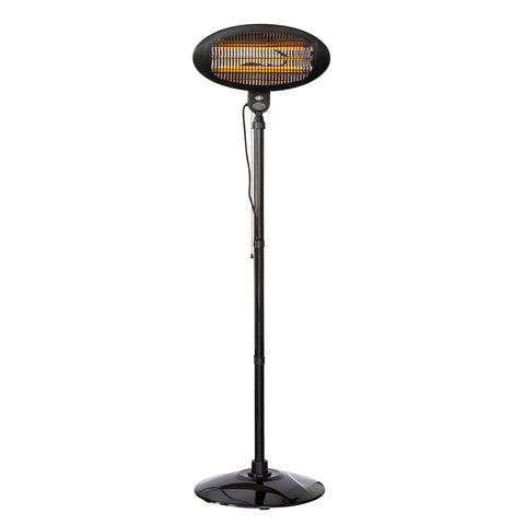 2000W 2.1m Free Standing Adjustable Portable Outdoor Electric Patio Heater Black