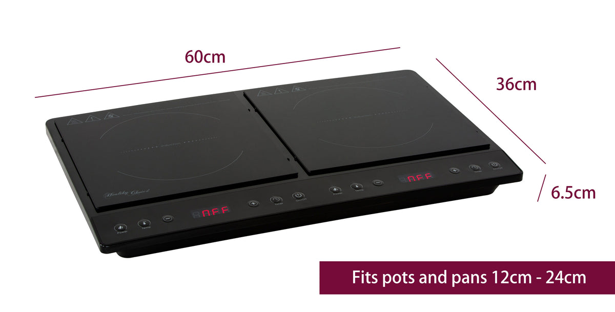 Double Induction Cooker w/ 2 Plates, 240°C, 1000- 1400W