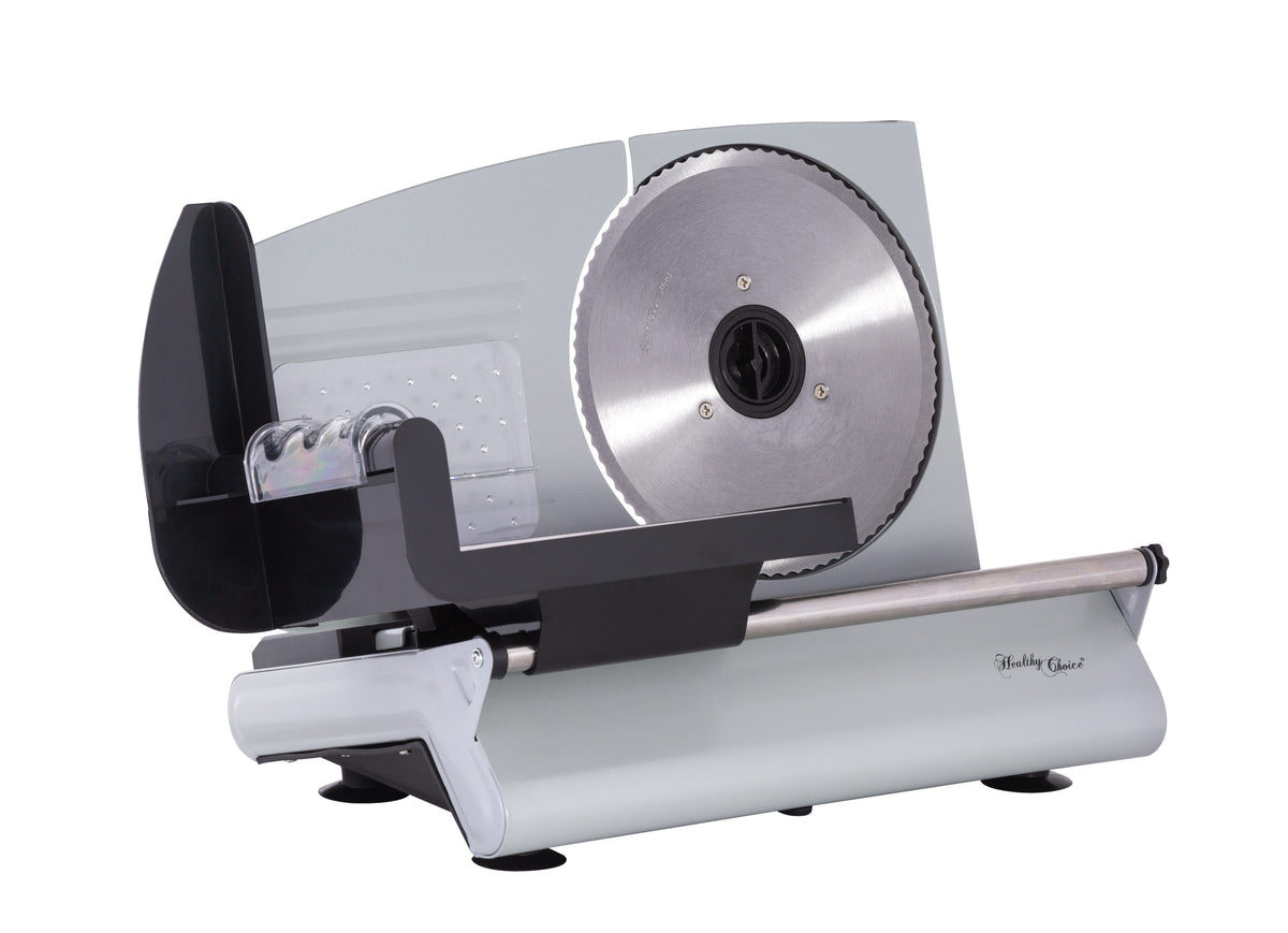 Premium Electric Food Slicer on white background.
