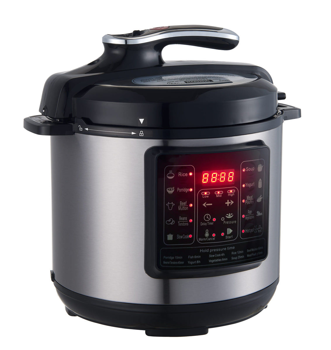 Right-facing Healthy Choice Electric 6L Pressure Cooker