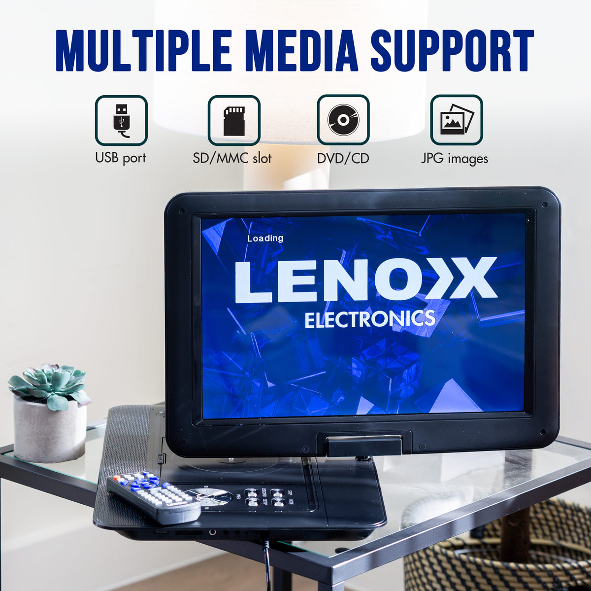 15.4" Swivel Portable DVD Player & Screen, Rechargeable Entertainment