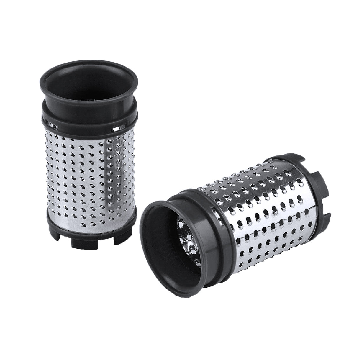 Grating cylinders of the Cordless Rechargeable Electronic Grater.