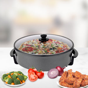 Non-Stick Electric Fry Pan (Dark Grey) 38cm Diameter, 240°C Max