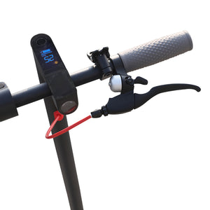 Close up of the LCD dashboard and handle of the ES60 Electric Scooter.