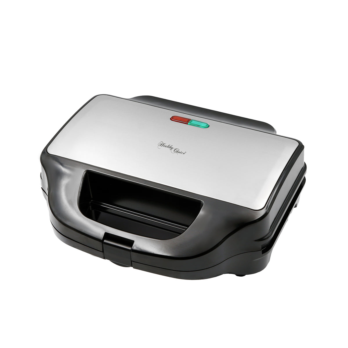 Closed black & grey Sandwich Press.