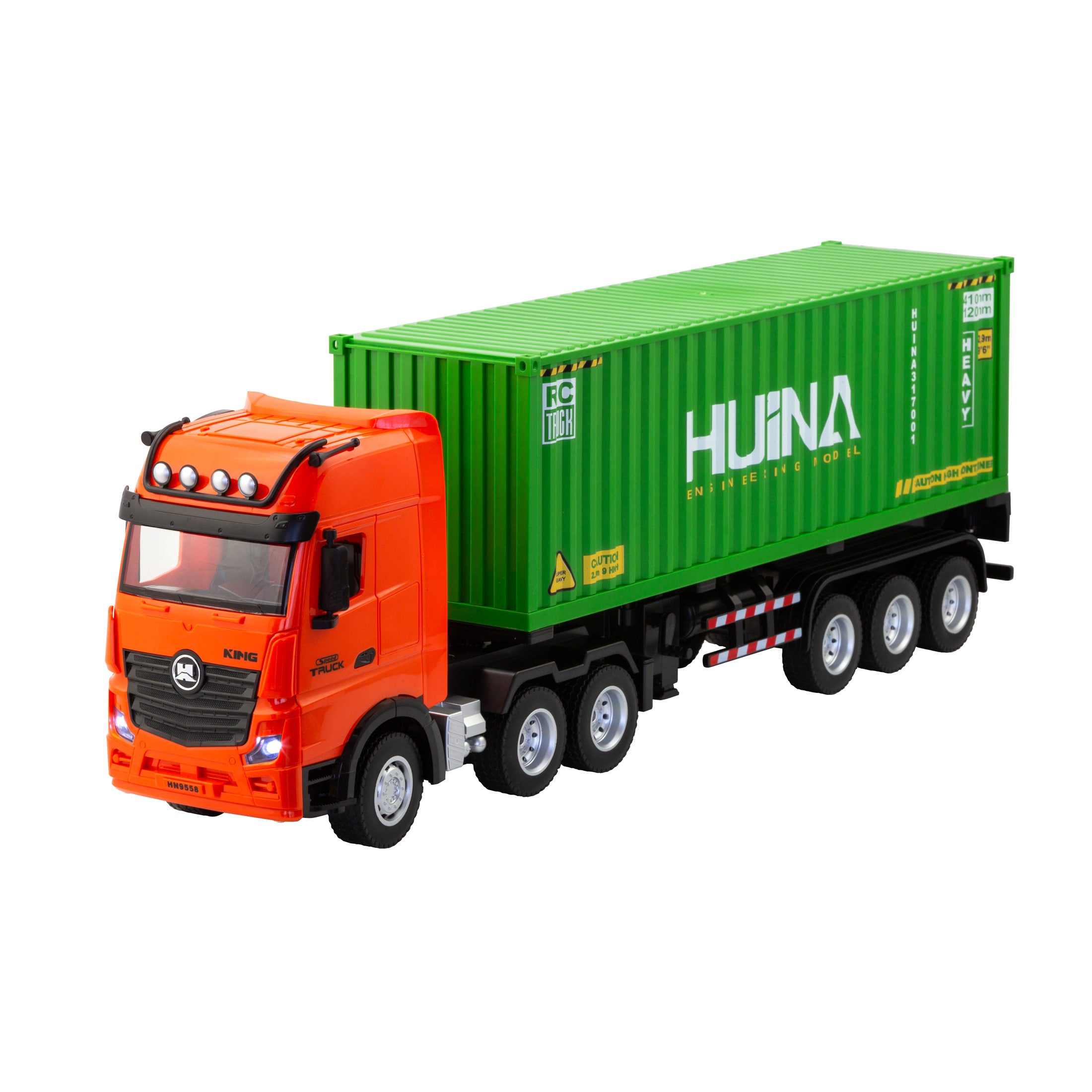 1:18 Scale 9-Channel Alloy Remote Control Container Truck with Lights ...