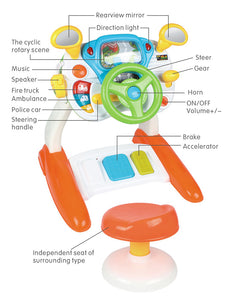 Baby Sensory Play Interactive Driving Simulation with Music and Light