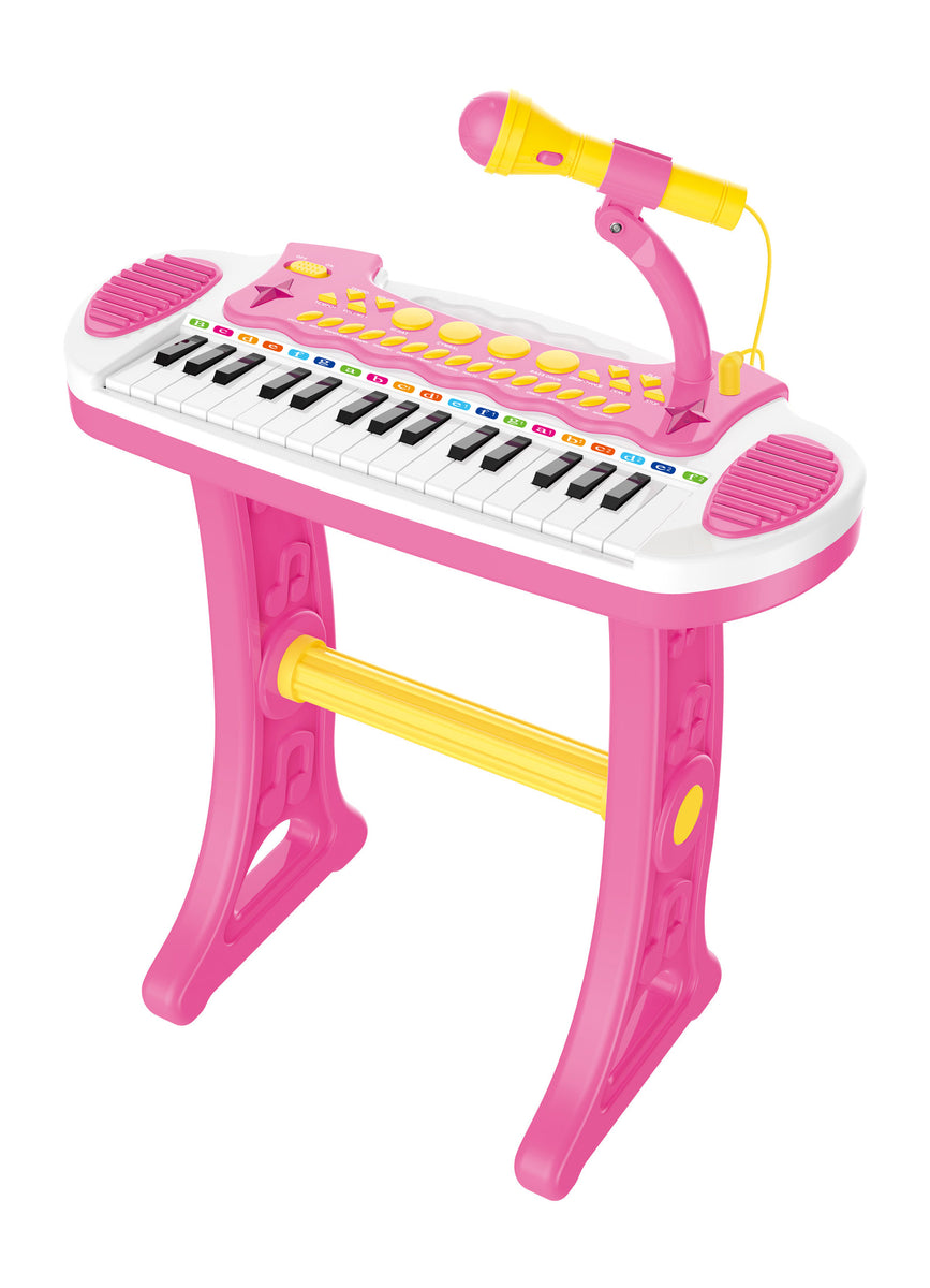 Children's Electronic Keyboard with Stand (Pink) Musical Instrument Toy