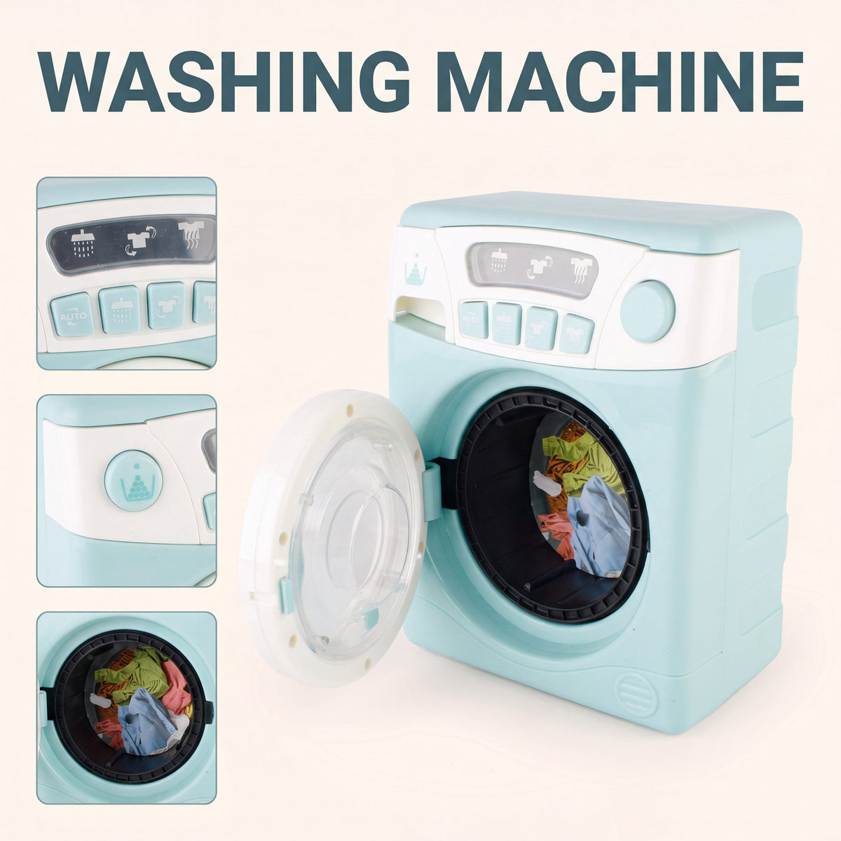 4-Piece Home Appliance Toy Set - Mixer, Washing Machine, Oven & Dishwasher