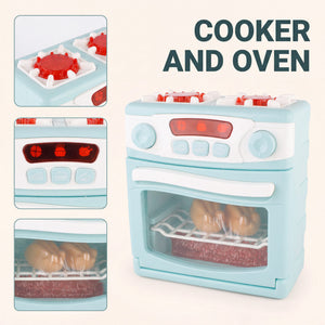 4-Piece Home Appliance Toy Set - Mixer, Washing Machine, Oven & Dishwasher