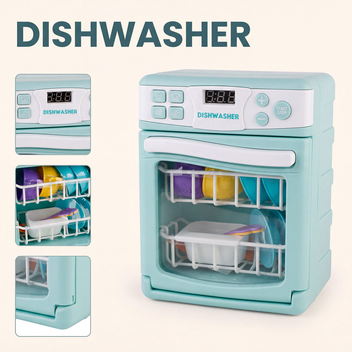 4-Piece Home Appliance Toy Set - Mixer, Washing Machine, Oven & Dishwasher