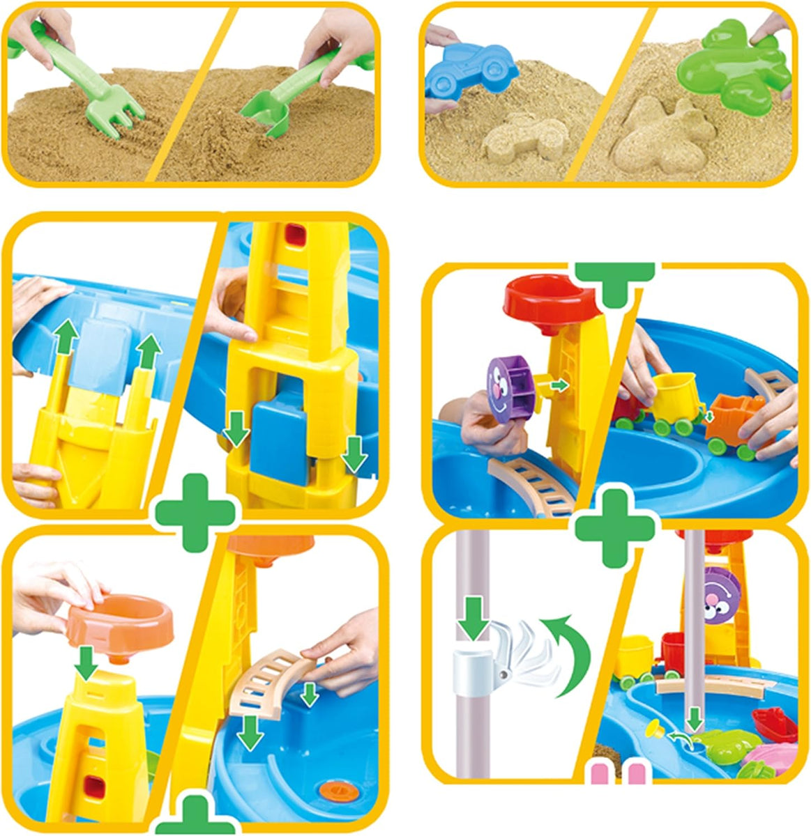 Sand and Water Table Toy Set with Umbrella