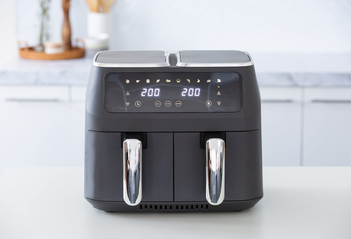 8L Dual Zone Digital Air Fryer w/ 200°C, 10 Cooking Programs