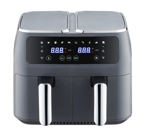 8L Dual Zone Digital Air Fryer w/ 200°C, 10 Cooking Programs