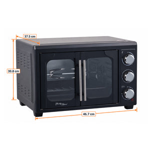 30L Air Fryer Convection Pizza Oven w/ rotisserie 360° Food Rotating Option