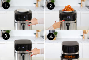 7L air fryer with built-in scale - 4 steps to perfectly cooked chips (sweet potato fries)