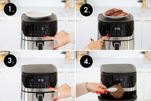 7L air fryer with built-in scale - 4 steps to perfectly cooked steak