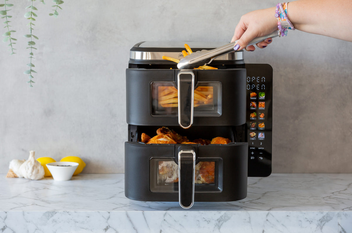 11L Dual Zone Vertical Air Fryer with Foldable Colour Screen