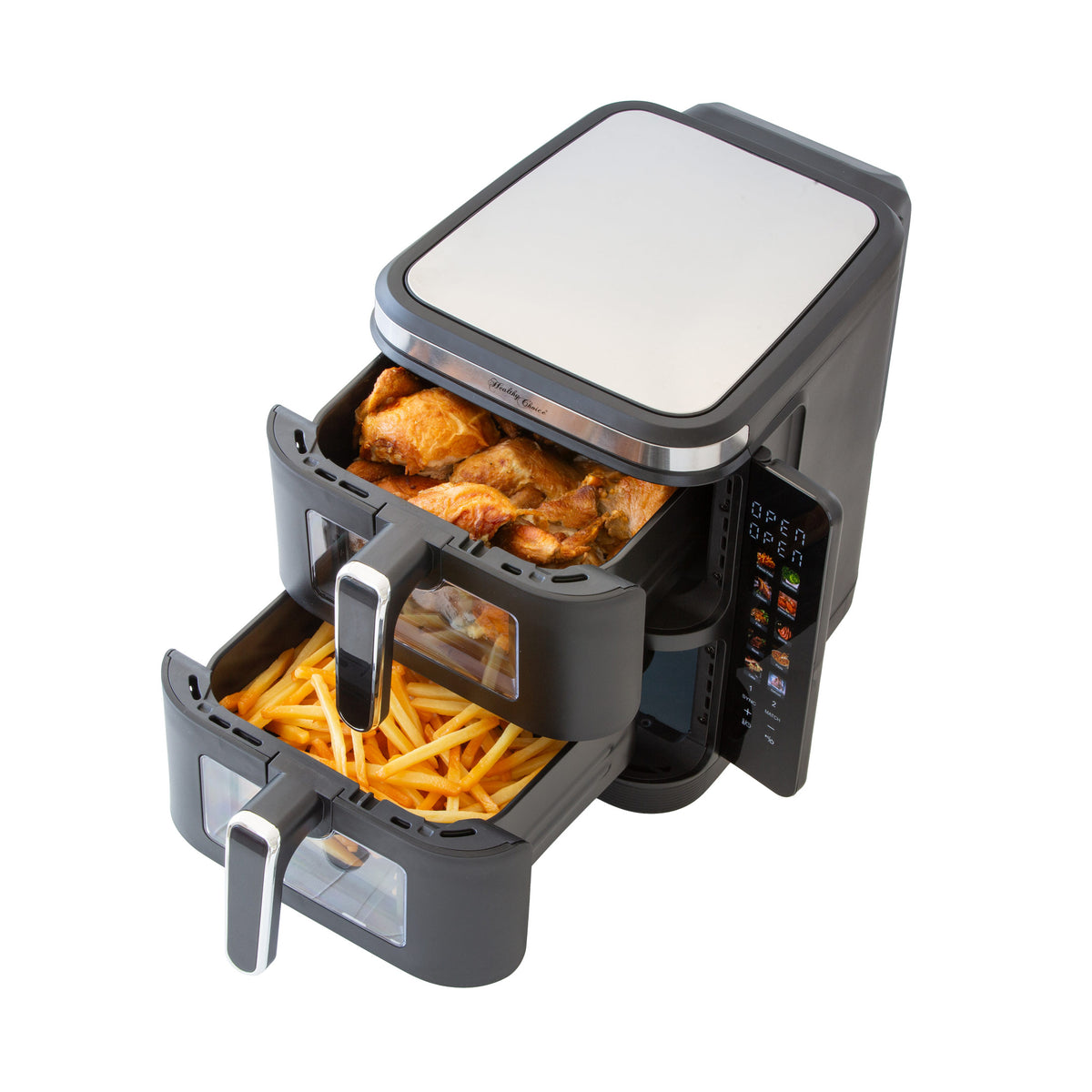 11L Dual Zone Vertical Air Fryer with Foldable Colour Screen