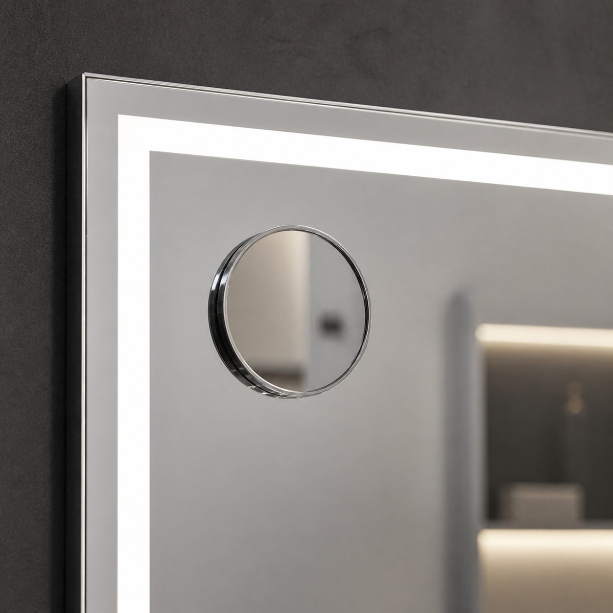 LED Makeup Mirror with Adjustable Brightness & Magnifying Mirror