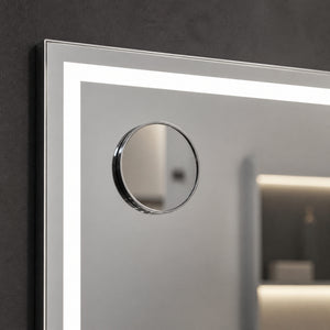 LED Makeup Mirror with Adjustable Brightness & Magnifying Mirror