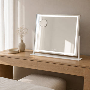 LED Makeup Mirror with Adjustable Brightness & Magnifying Mirror