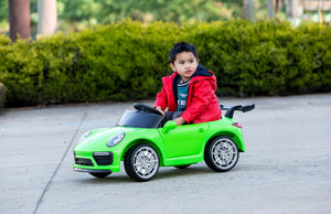 Porsche-inspired Design Ride-on (Green) Electric Car with Parental Remote Control