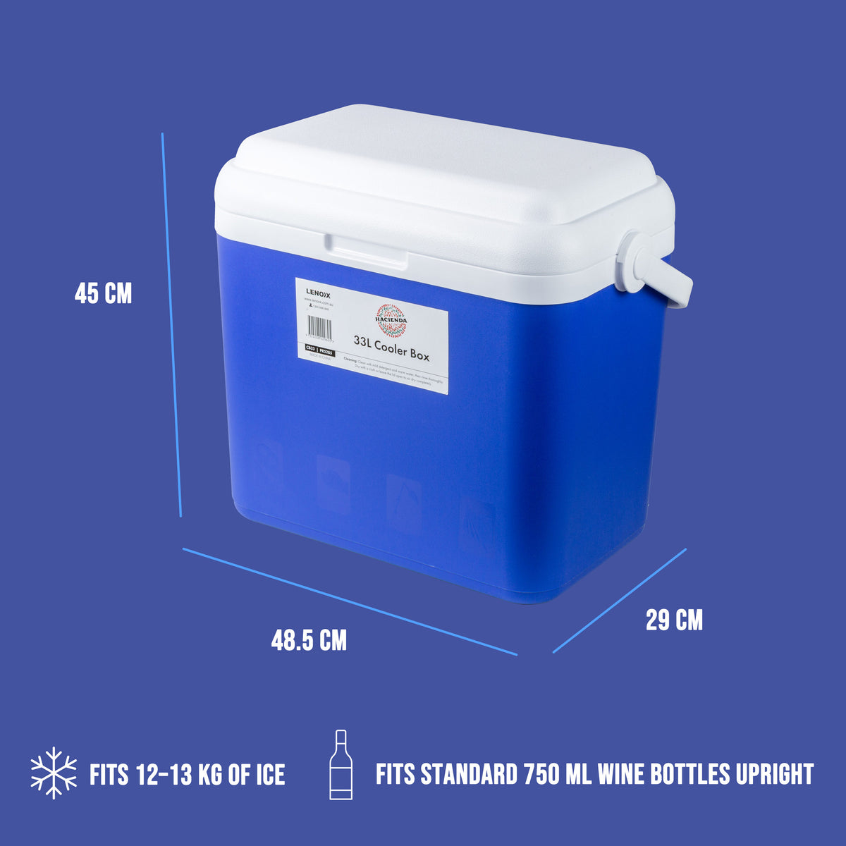 33L Portable Cooler Box for Picnic, Camping, Fishing, Caravan