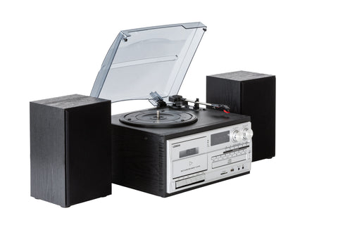 Black Wood-pattern Audio Home Entertainment System
