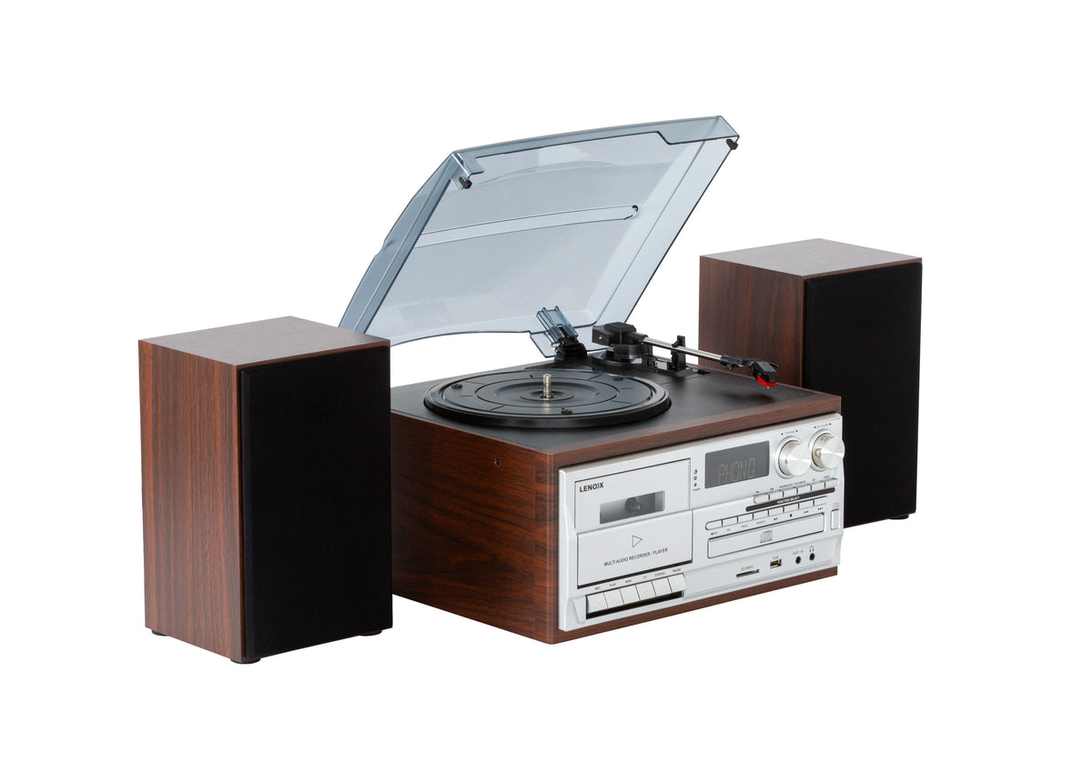 Brown Wood-pattern Audio Home Entertainment System