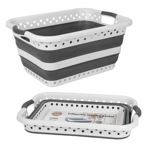 45L Space Saving Laundry Basket, Collapsible Hamper for Dorms, RVs, Homes and Garages