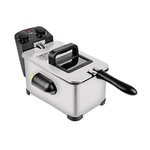 3.8L Deep Fryer with Timer Control Knob and Thermal Safety Device