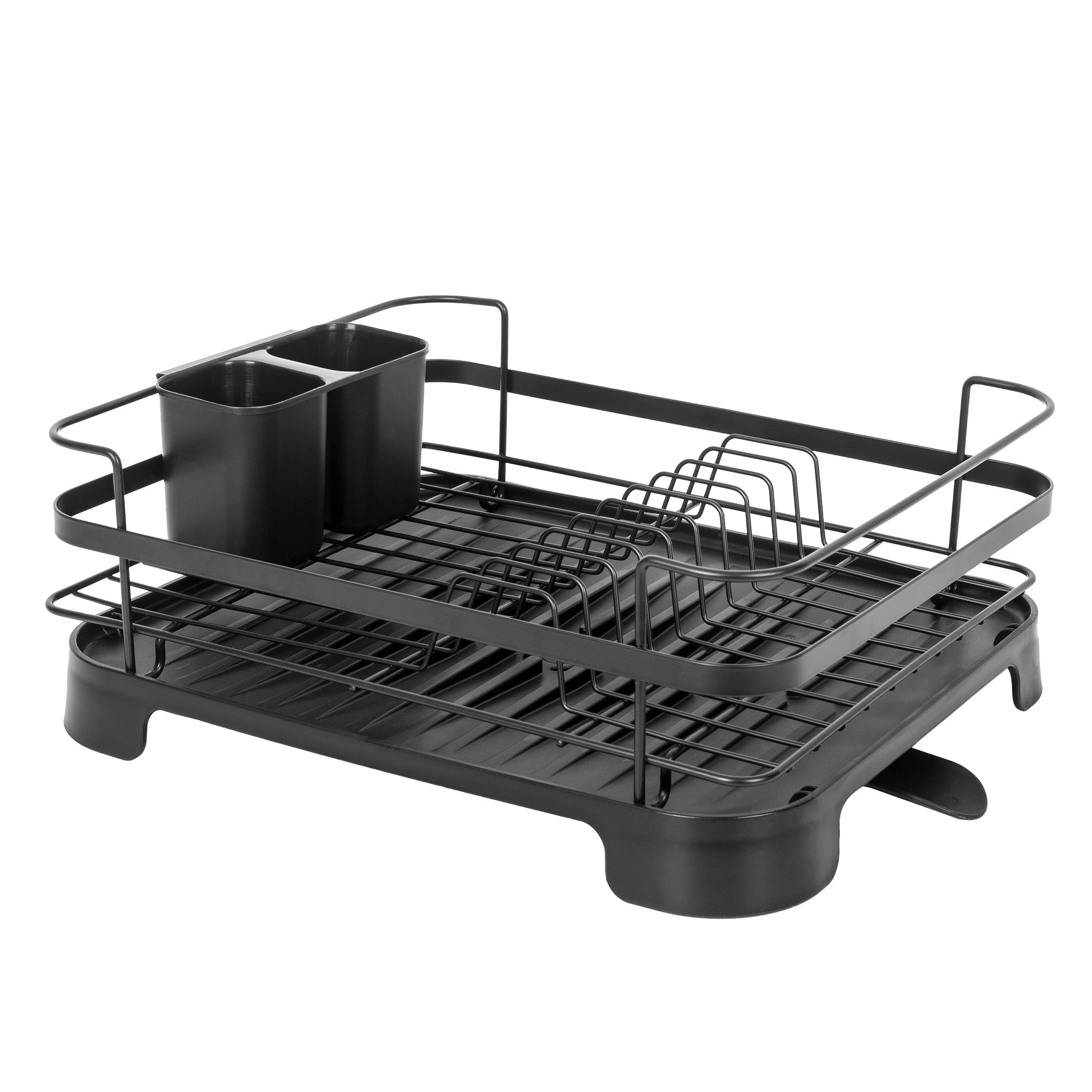 Steel Frame Dish Drying Rack Durable Steel Frame and Removable Utensil Holder