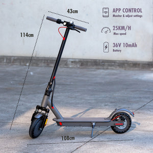 Electric Scooter, 350W Motor, 8.5 inch Tyres, Front Suspension, Smart App, Foldable