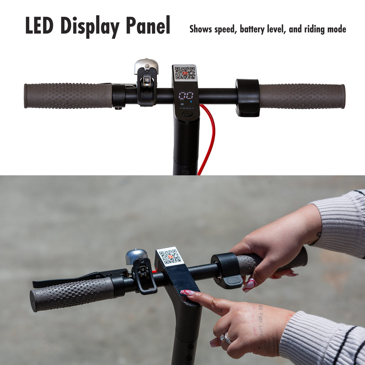 Electric Scooter, 350W Motor, 8.5 inch Tyres, Front Suspension, Smart App, Foldable