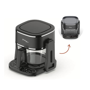 2-in-1 Air Fryer & Grill with Clear Glass Cooking Basket