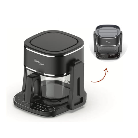 2-in-1 Air Fryer & Grill with Clear Glass Cooking Basket