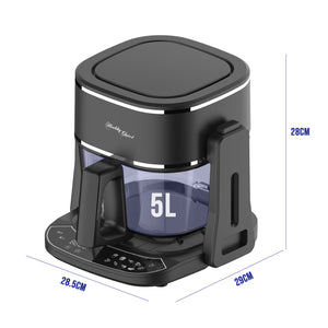 2-in-1 Air Fryer & Grill with Clear Glass Cooking Basket