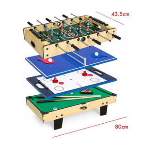 4-in-1 Games - Soccer, Table Tennis, Slide Hockey and Billiard Table