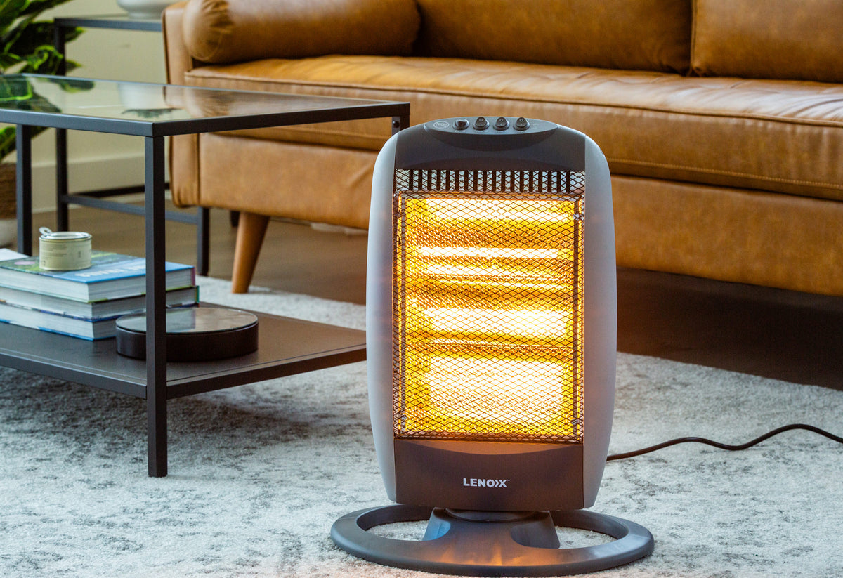 1200W Halogen Heater with Wide Angle Oscillation