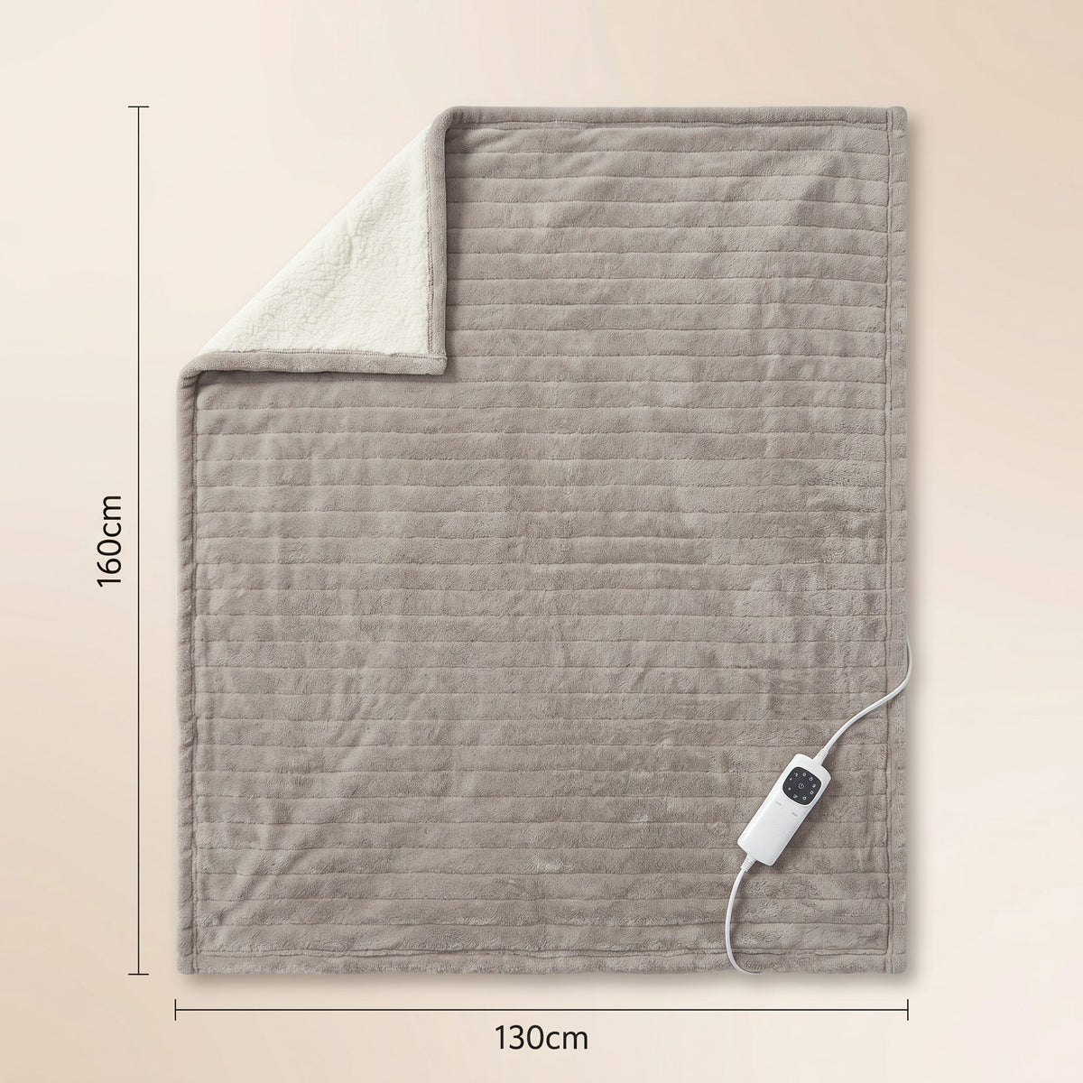 Heated Throw Blanket, Soft Double-Sided Fleece with Adjustable Heat Settings