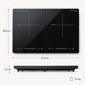 Slim Double Induction Cooker w/ 2 Plates, 2400W