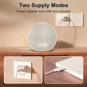 Sunrise Alarm Clock with 30 Soothing Sounds and RGB Light