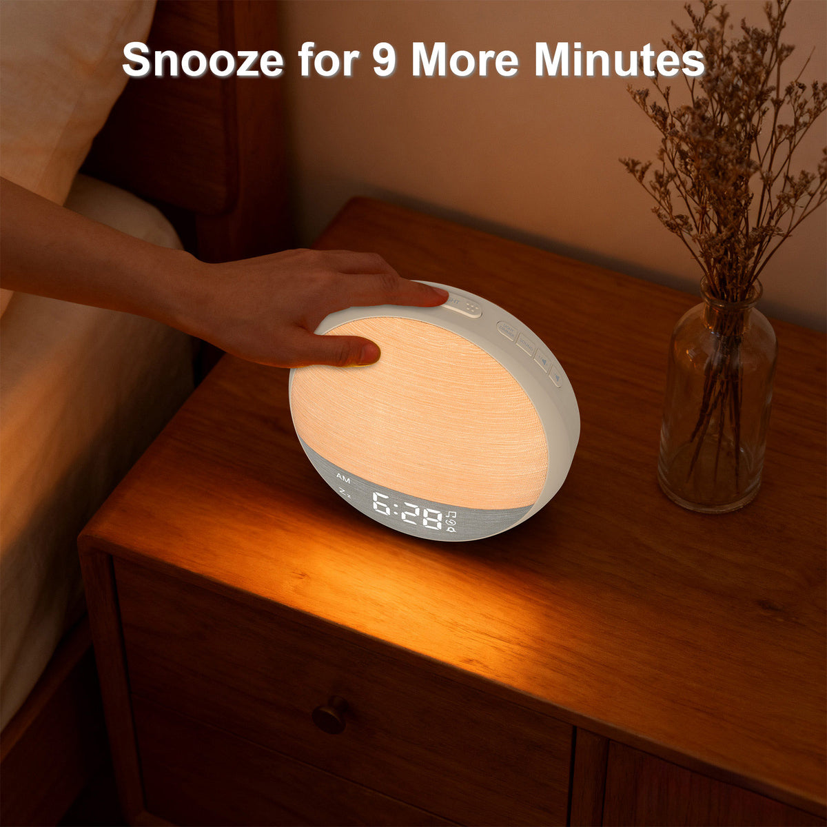 Sunrise Alarm Clock with 30 Soothing Sounds and RGB Light