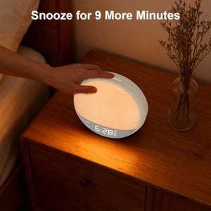 Sunrise Alarm Clock with 30 Soothing Sounds and RGB Light